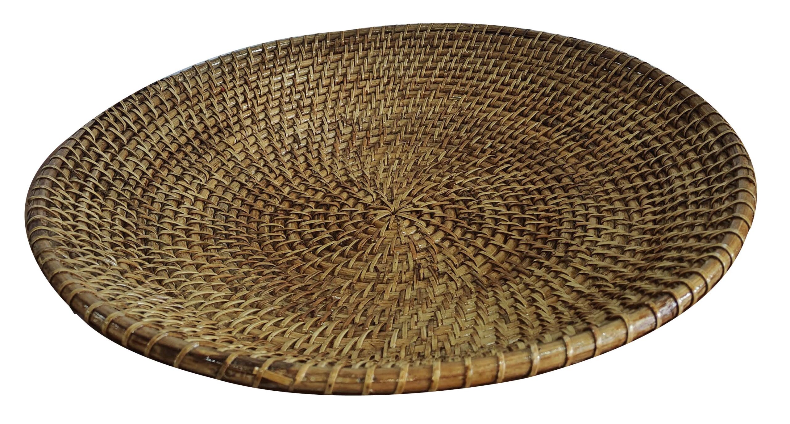 Cane Rattan Round tray big